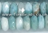 CLR112 15.5 inches 4*7mm faceted rondelle natural larimar beads