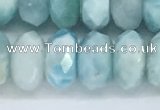 CLR114 15.5 inches 5*9mm faceted rondelle natural larimar beads