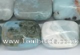 CLR127 15.5 inches 10*14mm rectangle larimar gemstone beads