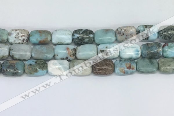 CLR127 15.5 inches 10*14mm rectangle larimar gemstone beads