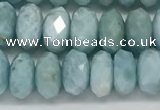 CLR140 15.5 inches 4*8mm faceted rondelle natural larimar beads