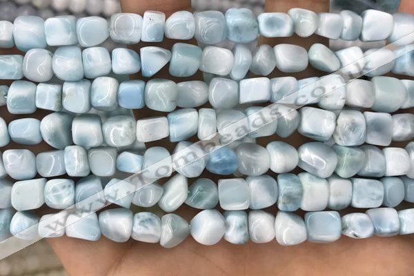 CLR142 15.5 inches 5*6mm - 6*8mm nuggets natural larimar beads