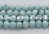 CLR15 15.5 inches 6mm round grade A natural larimar gemstone beads