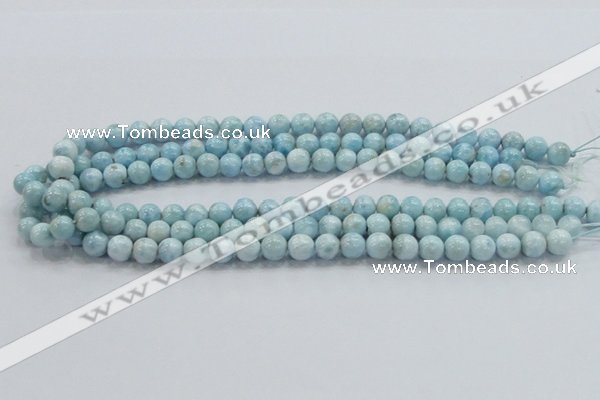 CLR16 15.5 inches 8mm round grade A natural larimar gemstone beads