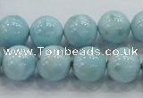 CLR18 15.5 inches 12mm round grade A natural larimar gemstone beads