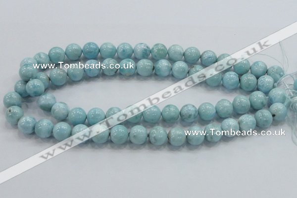 CLR18 15.5 inches 12mm round grade A natural larimar gemstone beads