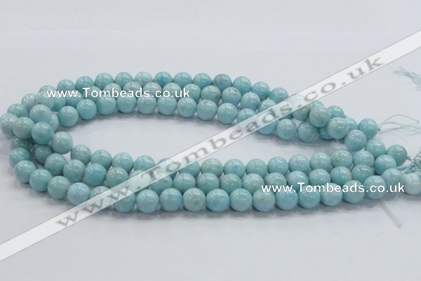 CLR19 15.5 inches 10mm round grade AA natural larimar gemstone beads