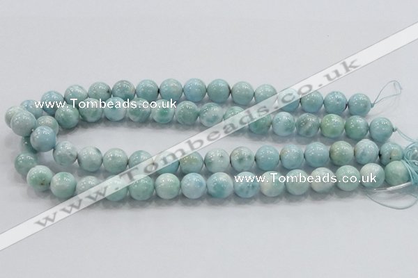 CLR20 15.5 inches 12mm round grade AA natural larimar gemstone beads