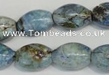 CLR206 15.5 inches 13*18mm rice larimar gemstone beads