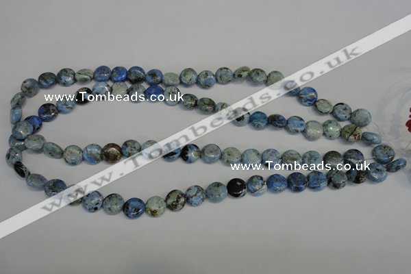 CLR208 15.5 inches 10mm flat round larimar gemstone beads