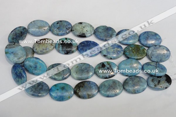 CLR216 15.5 inches 22*30mm oval larimar gemstone beads