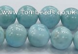 CLR22 15.5 inches 16mm round grade AA natural larimar gemstone beads