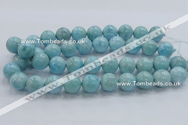 CLR23 15.5 inches 18mm round grade AA natural larimar gemstone beads