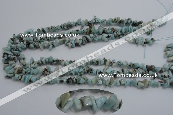 CLR30 15.5 inches natural larimar gemstone chip beads wholesale