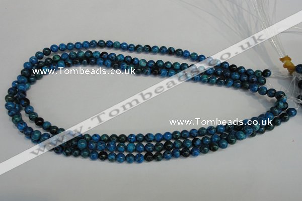 CLR300 15.5 inches 4mm round dyed larimar gemstone beads