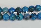 CLR302 15.5 inches 8mm round dyed larimar gemstone beads