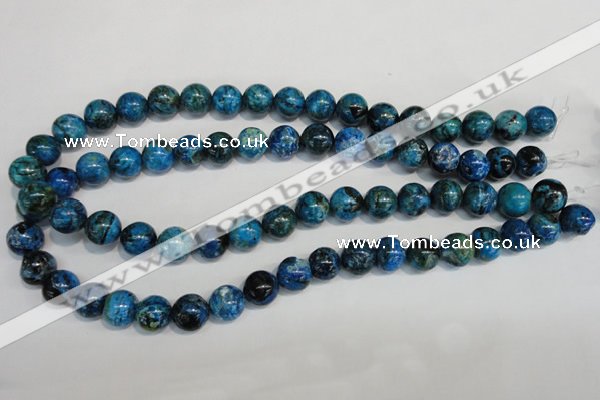 CLR304 15.5 inches 12mm round dyed larimar gemstone beads