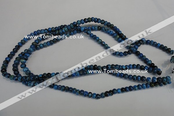 CLR310 15.5 inches 4*6mm rondelle dyed larimar gemstone beads