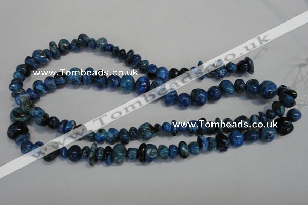 CLR315 15.5 inches 6*12mm nuggets dyed larimar gemstone beads