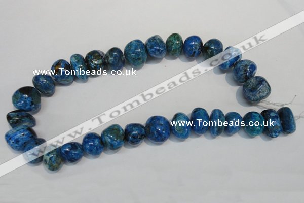 CLR316 15.5 inches 10*18mm nuggets dyed larimar gemstone beads