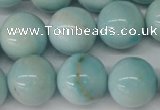 CLR355 15.5 inches 14mm round dyed larimar gemstone beads