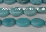 CLR371 15.5 inches 8*12mm oval dyed larimar gemstone beads