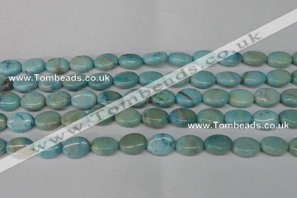 CLR372 15.5 inches 10*14mm oval dyed larimar gemstone beads