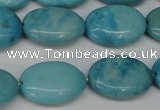 CLR373 15.5 inches 12*16mm oval dyed larimar gemstone beads