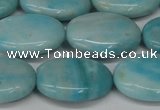 CLR375 15.5 inches 15*20mm oval dyed larimar gemstone beads