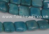 CLR380 15.5 inches 10*10mm square dyed larimar gemstone beads