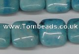 CLR382 15.5 inches 14*14mm square dyed larimar gemstone beads