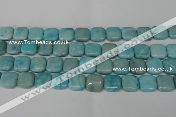 CLR384 15.5 inches 18*18mm square dyed larimar gemstone beads