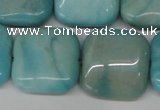 CLR385 15.5 inches 20*20mm square dyed larimar gemstone beads