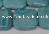 CLR386 15.5 inches 25*25mm square dyed larimar gemstone beads