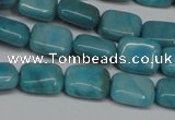 CLR390 15.5 inches 8*10mm rectangle dyed larimar gemstone beads