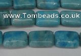 CLR391 15.5 inches 8*12mm rectangle dyed larimar gemstone beads