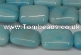 CLR392 15.5 inches 10*14mm rectangle dyed larimar gemstone beads