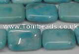 CLR393 15.5 inches 12*16mm rectangle dyed larimar gemstone beads