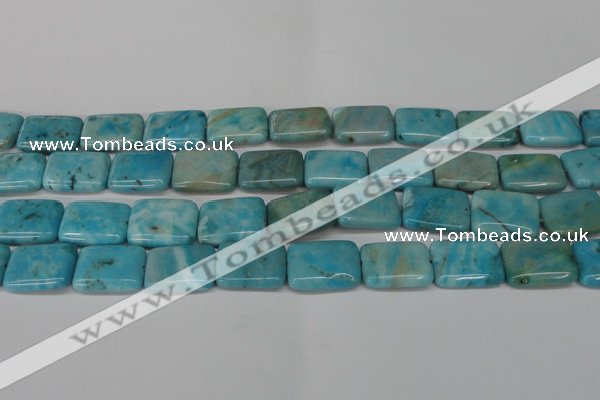 CLR395 15.5 inches 15*20mm rectangle dyed larimar gemstone beads