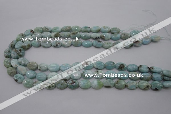 CLR40 15.5 inches 10*14mm oval natural larimar gemstone beads