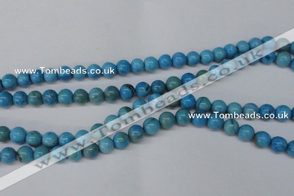 CLR402 15.5 inches 8mm round dyed larimar gemstone beads