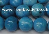 CLR405 15.5 inches 14mm round dyed larimar gemstone beads