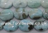 CLR41 15.5 inches 12*16mm oval natural larimar gemstone beads