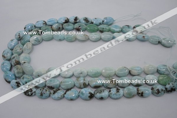 CLR41 15.5 inches 12*16mm oval natural larimar gemstone beads