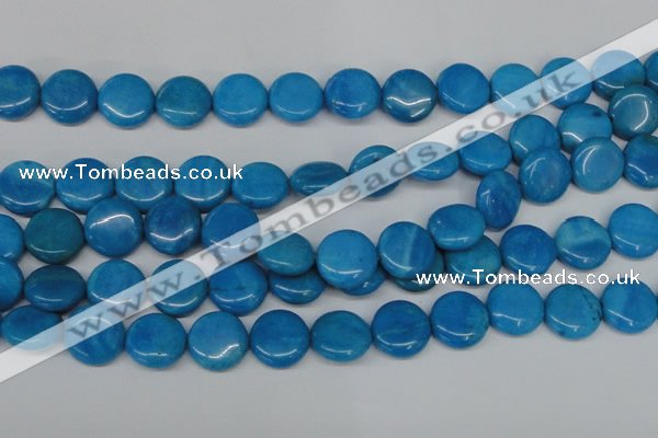 CLR416 15.5 inches 25mm flat round dyed larimar gemstone beads