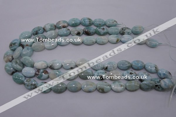 CLR42 15.5 inches 13*18mm oval natural larimar gemstone beads