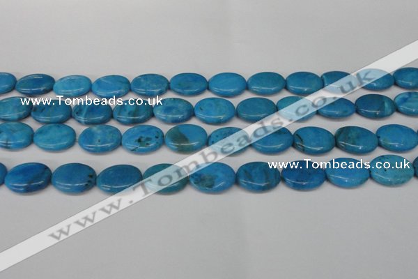 CLR421 15.5 inches 10*14mm oval dyed larimar gemstone beads