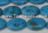 CLR422 15.5 inches 12*16mm oval dyed larimar gemstone beads