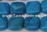 CLR432 15.5 inches 14*14mm square dyed larimar gemstone beads