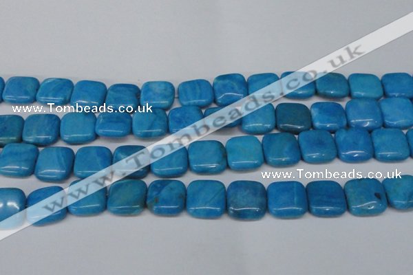 CLR433 15.5 inches 16*16mm square dyed larimar gemstone beads